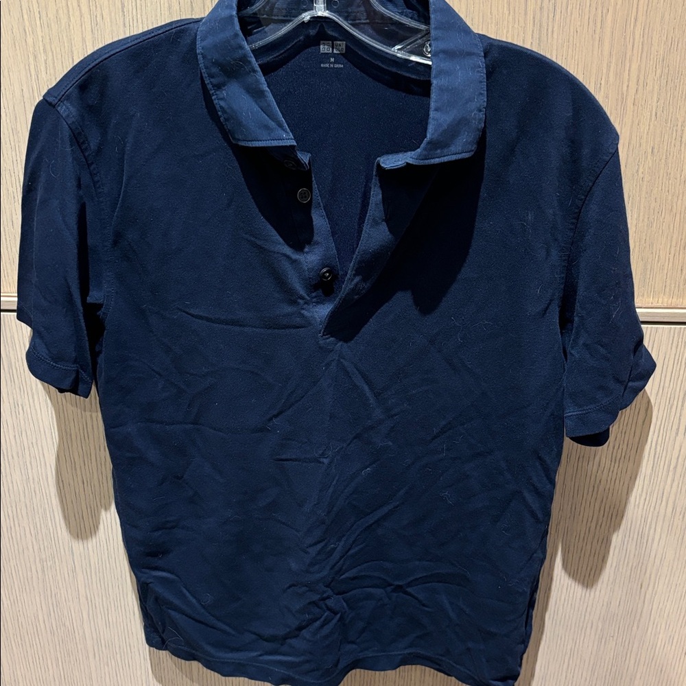 Uniqlo medium navy blue polo